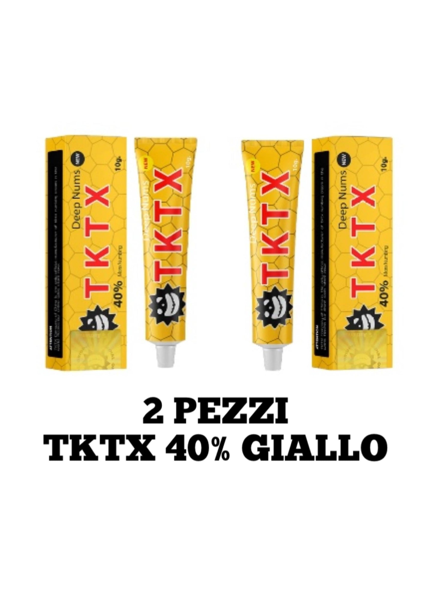 Giallo 40% TKTX corpo intorpidito anestetico del tatuaggio corpo semi permanente crema intorpidito veloce corpo 10g della pelle
