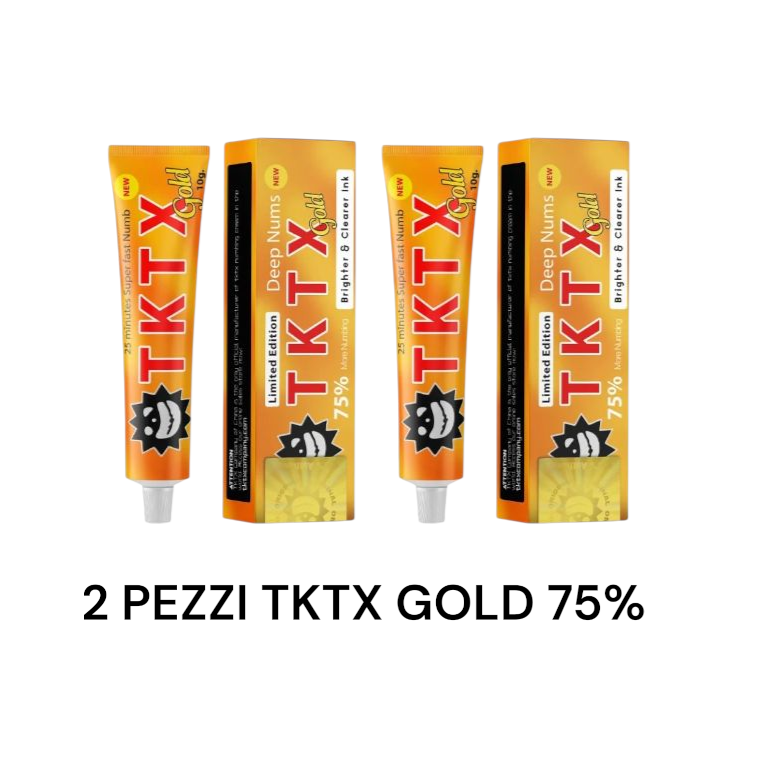 Crema Tatuaggio TKTX 75% molto forte serie gold edizione limitata