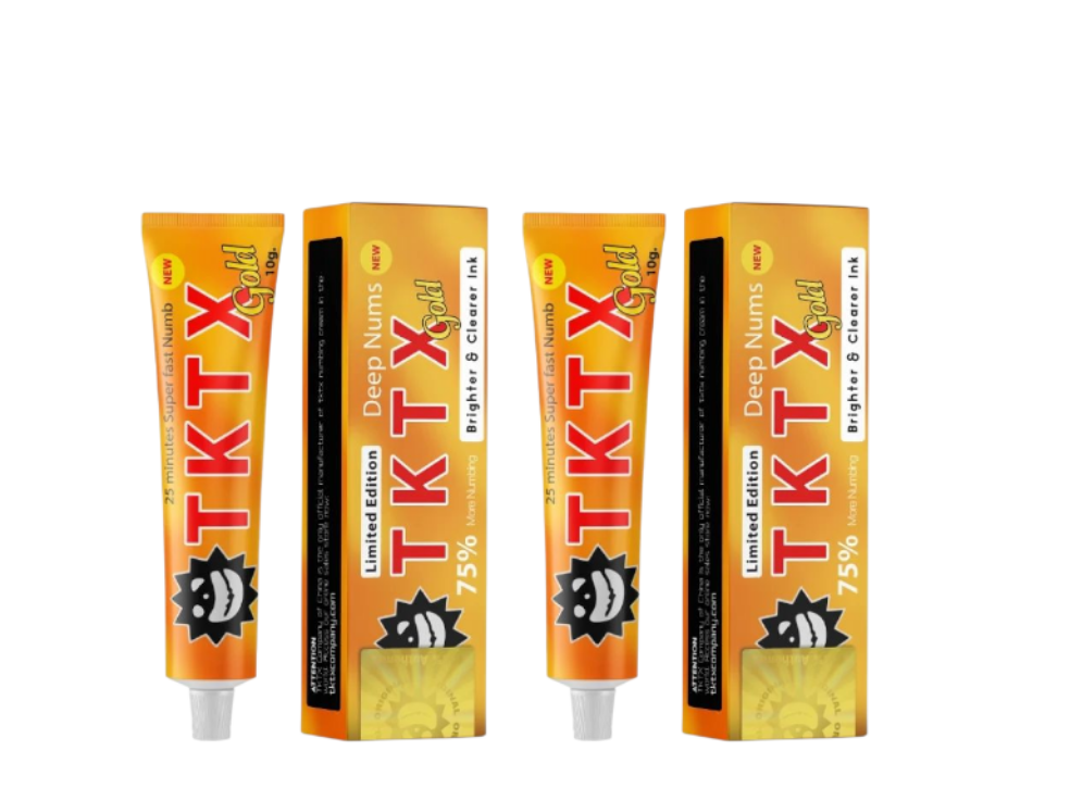 Crema Tatuaggio TKTX 75% molto forte serie gold edizione limitata