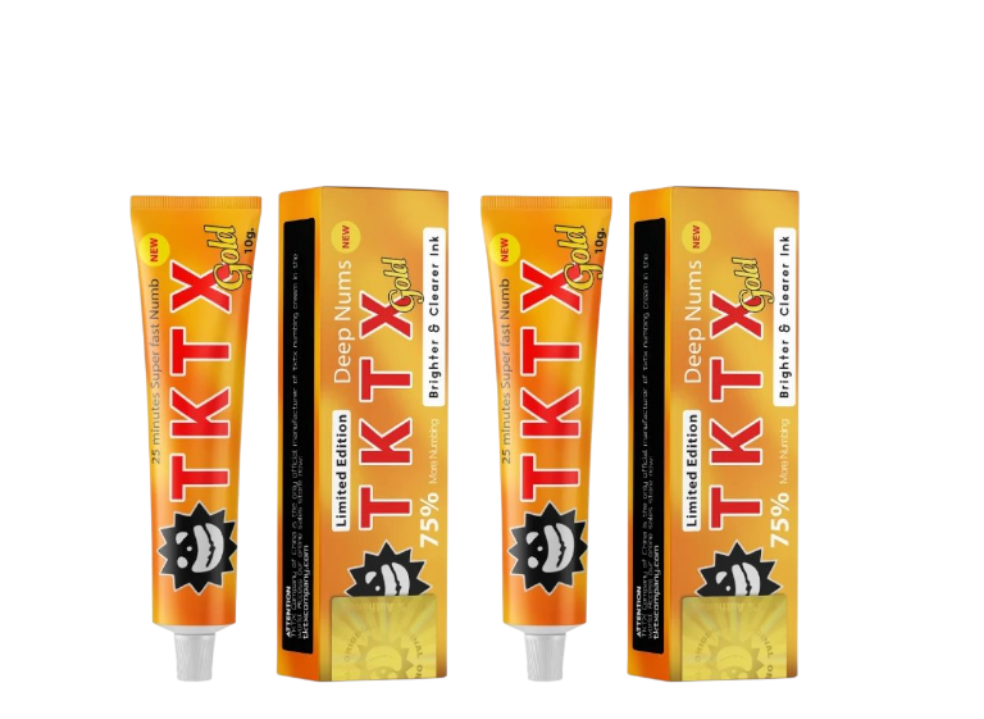 Crema Tatuaggio TKTX 75% molto forte serie gold edizione limitata