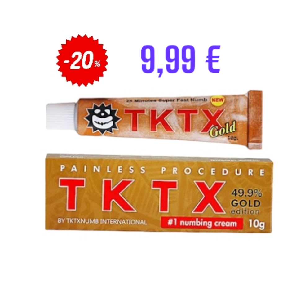 Crema per Tatuaggio TKTX 49,9% forte gold edizione limitata