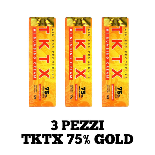 TKTX Crema anestetizzante al 75% versione oro originale 10g 3 PEZZI
