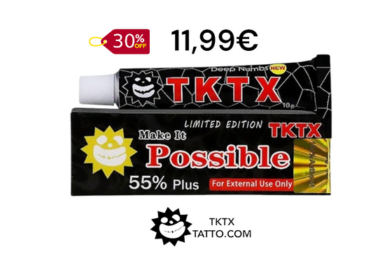 Crema Anestetica TKTX 55% NERA – Anestetizzante Tatuaggio 10g