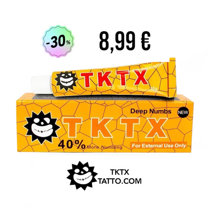 Crema Tatuaggio GIALLA TKTX 40% molto forte 10g crema tatto labbra