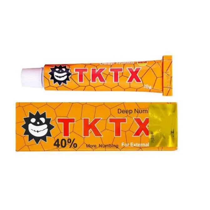 TKTX 40% GIALLA EXTRA STRONG Crema per Tatuaggio numbing cream tatto - accessori tatto