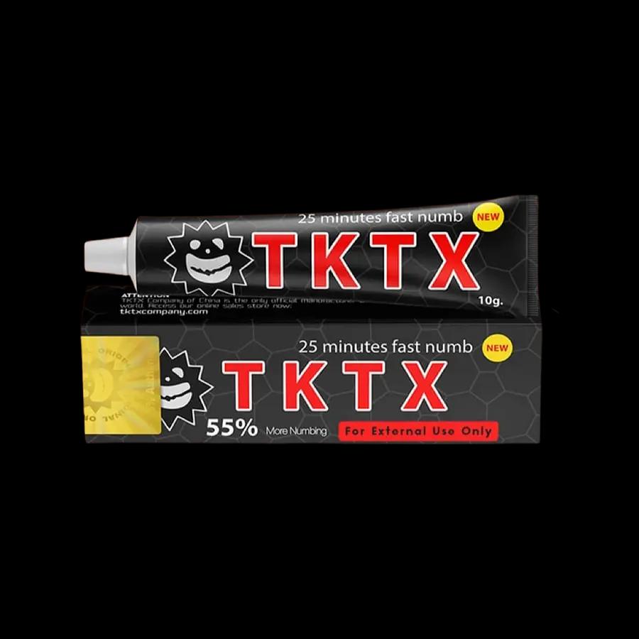 Pomata anestetica tatuaggio TKTX 55% nera crema tatto sopracciglia pircing 10g